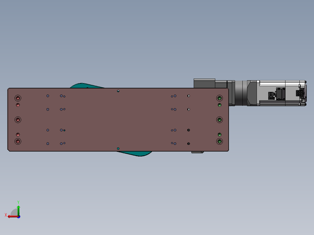 两轴旋转台图sw16后视图