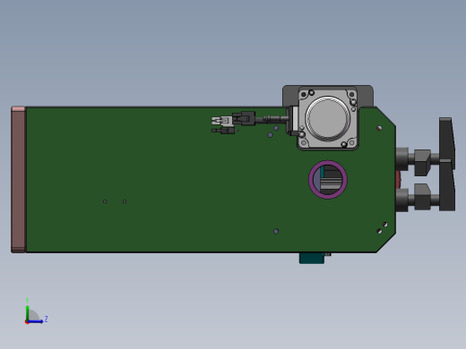 两轴旋转台图sw16左视缩略图