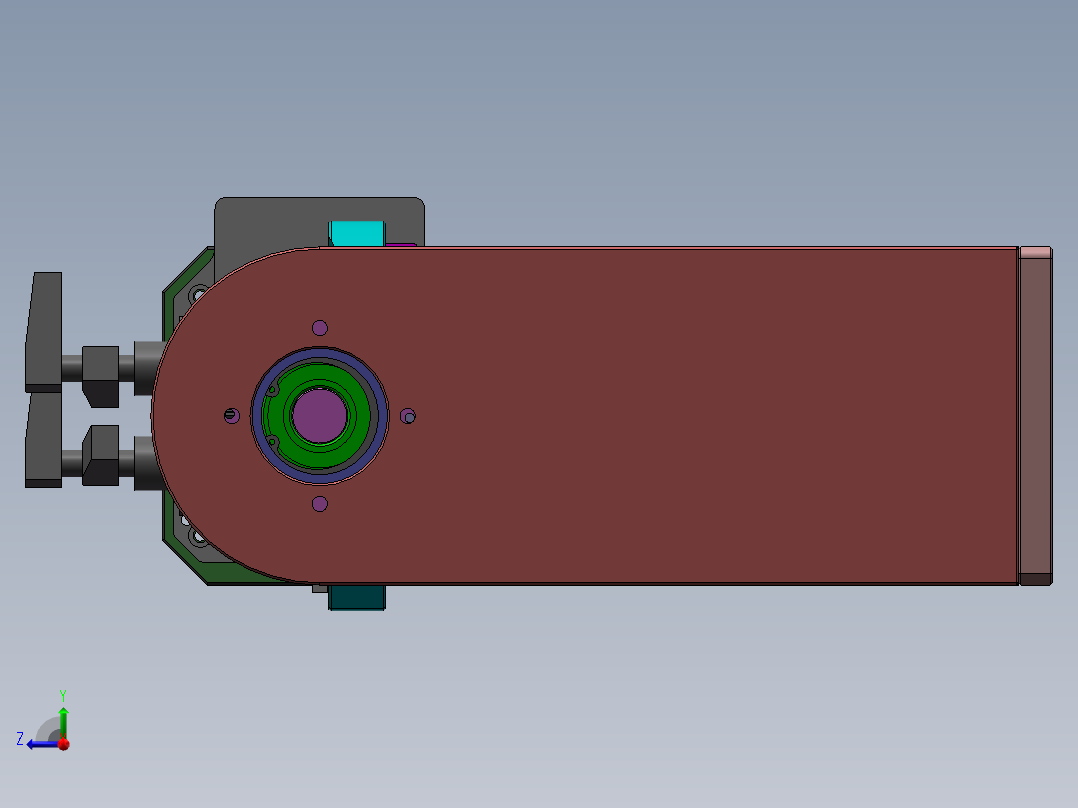 两轴旋转台图sw16右视图