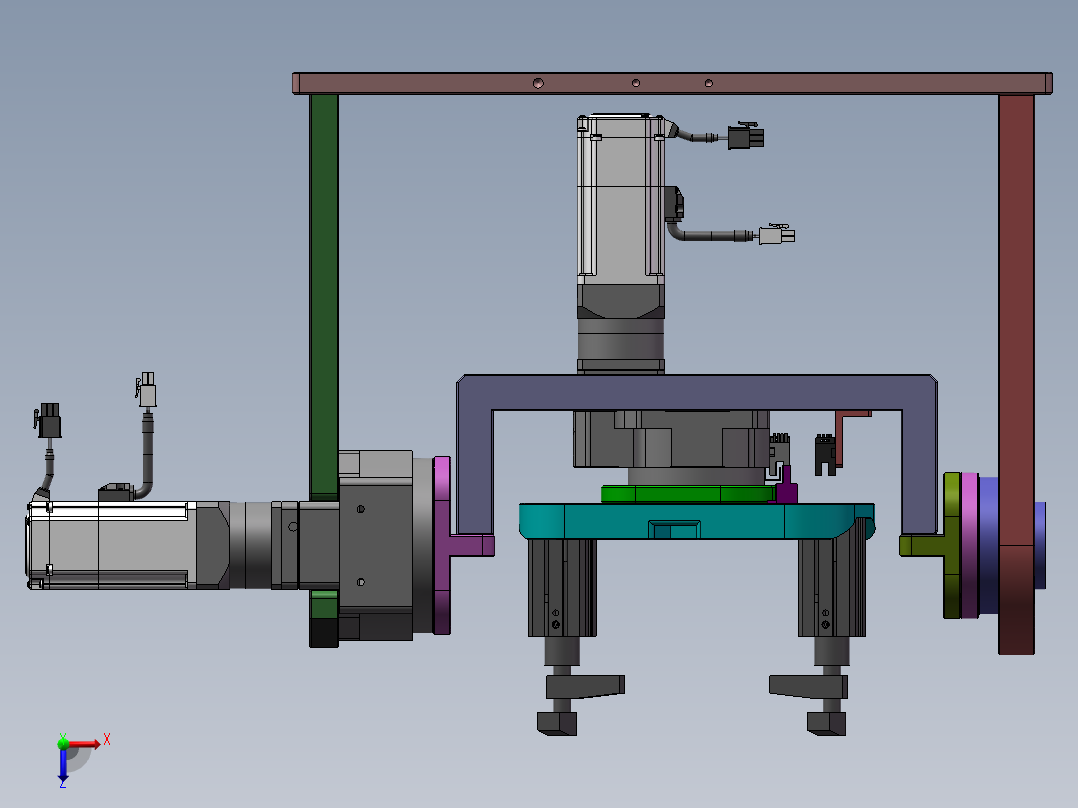 两轴旋转台图sw16俯视图