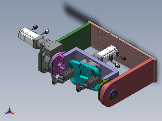 两轴旋转台图sw16正等轴测缩略图