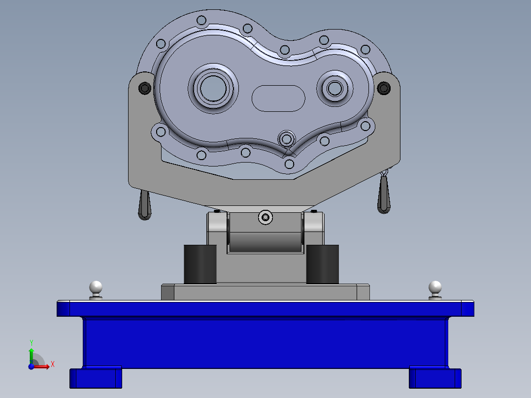 齿轮箱多自由度检测工装sw18前视图