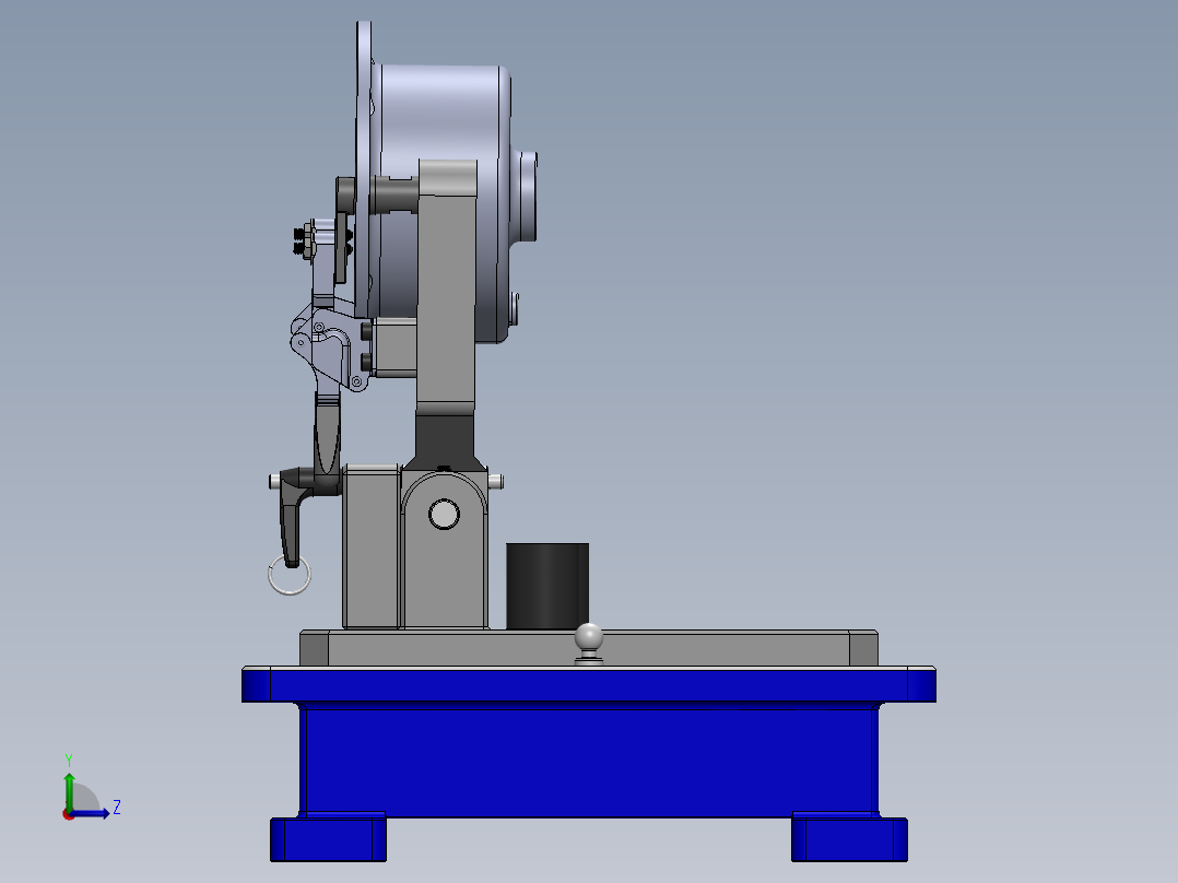 齿轮箱多自由度检测工装sw18左视图