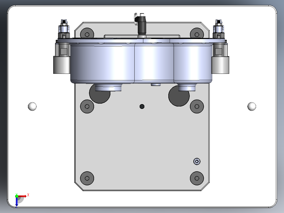 齿轮箱多自由度检测工装sw18俯视图