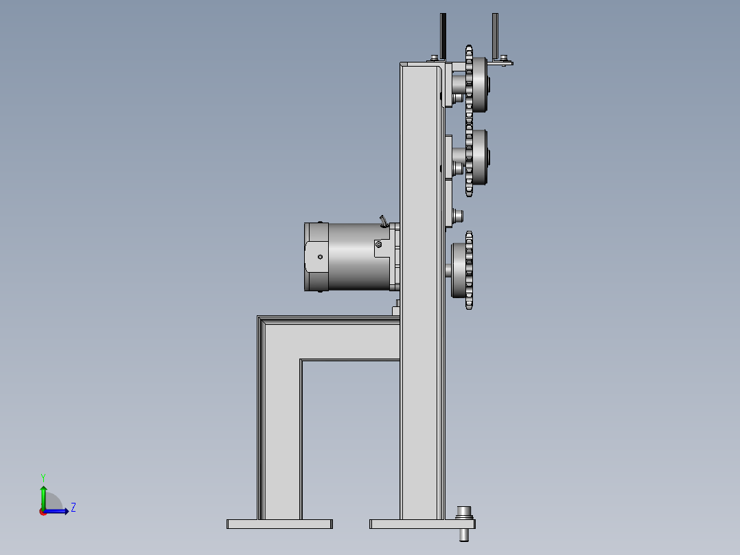 带自动张紧机构的传送左视图