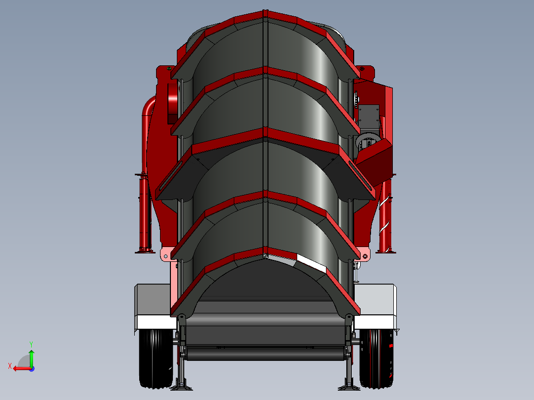 大型打包机械后视图