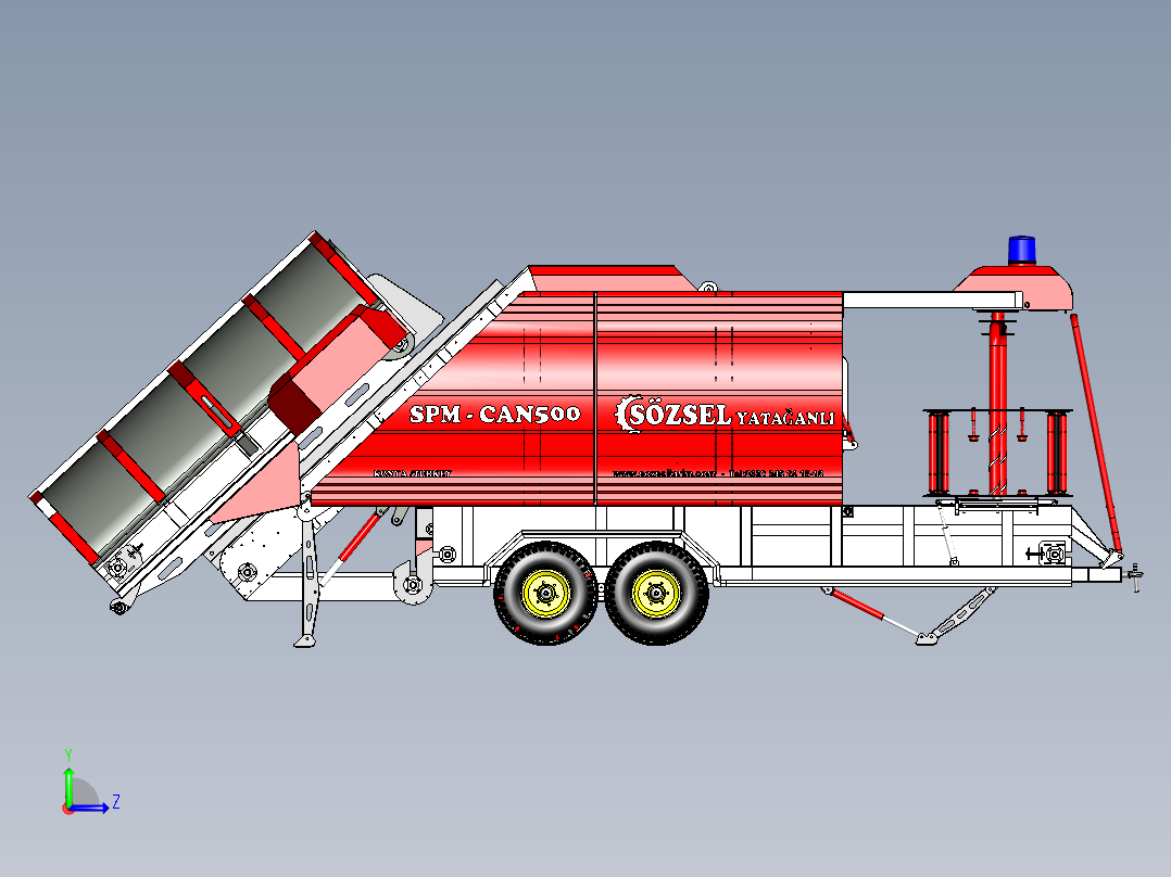 大型打包机械左视图