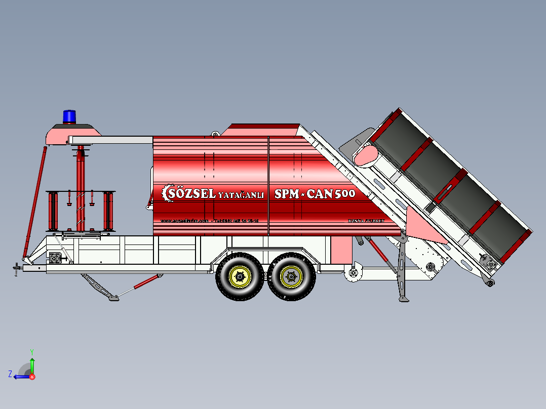 大型打包机械右视图