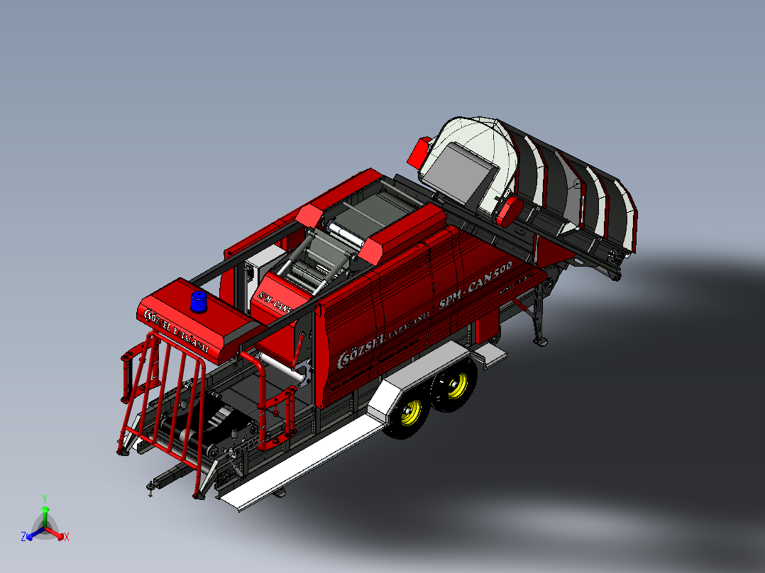 大型打包机械正等轴测图