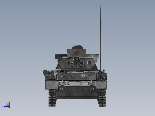 Panzerkampfwagen IV德军坦克模型3D图纸 Solidworks设计 附STEP前视缩略图