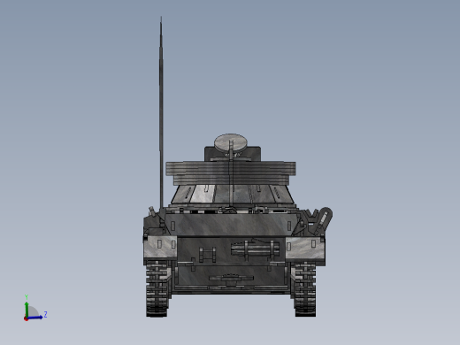 Panzerkampfwagen IV德军坦克模型3D图纸 Solidworks设计 附STEP后视缩略图