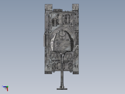 Panzerkampfwagen IV德军坦克模型3D图纸 Solidworks设计 附STEP俯视缩略图