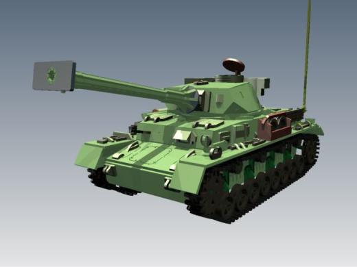 Panzerkampfwagen IV德军坦克模型3D图纸 Solidworks设计 附STEP缩略图
