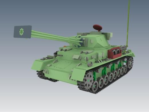 Panzerkampfwagen IV德军坦克模型3D图纸 Solidworks设计 附STEP缩略图