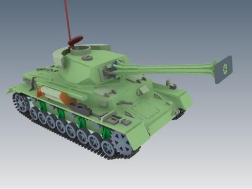 Panzerkampfwagen IV德军坦克模型3D图纸 Solidworks设计 附STEP缩略图