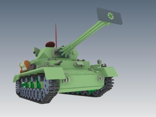 Panzerkampfwagen IV德军坦克模型3D图纸 Solidworks设计 附STEP缩略图