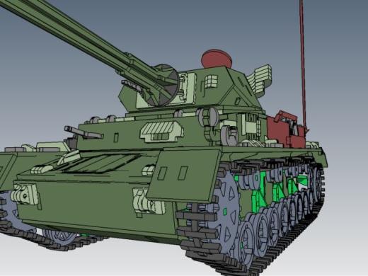 Panzerkampfwagen IV德军坦克模型3D图纸 Solidworks设计 附STEP缩略图