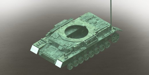 Panzerkampfwagen IV德军坦克模型3D图纸 Solidworks设计 附STEP缩略图