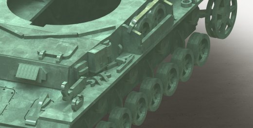 Panzerkampfwagen IV德军坦克模型3D图纸 Solidworks设计 附STEP缩略图