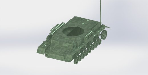 Panzerkampfwagen IV德军坦克模型3D图纸 Solidworks设计 附STEP缩略图