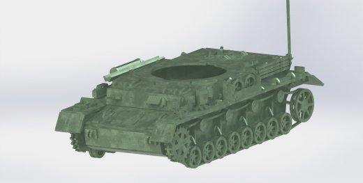 Panzerkampfwagen IV德军坦克模型3D图纸 Solidworks设计 附STEP缩略图