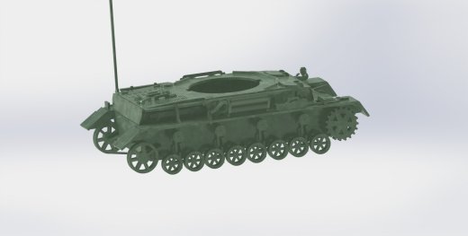 Panzerkampfwagen IV德军坦克模型3D图纸 Solidworks设计 附STEP缩略图