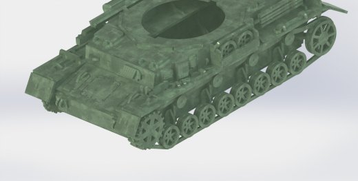 Panzerkampfwagen IV德军坦克模型3D图纸 Solidworks设计 附STEP缩略图