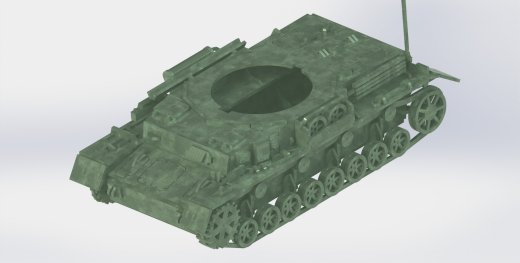 Panzerkampfwagen IV德军坦克模型3D图纸 Solidworks设计 附STEP缩略图