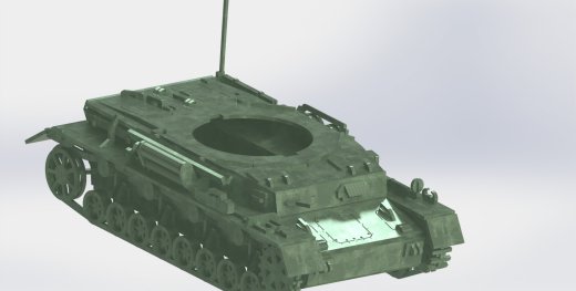 Panzerkampfwagen IV德军坦克模型3D图纸 Solidworks设计 附STEP缩略图