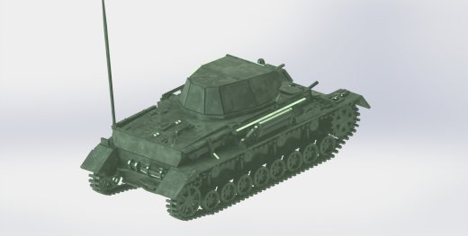 Panzerkampfwagen IV德军坦克模型3D图纸 Solidworks设计 附STEP缩略图
