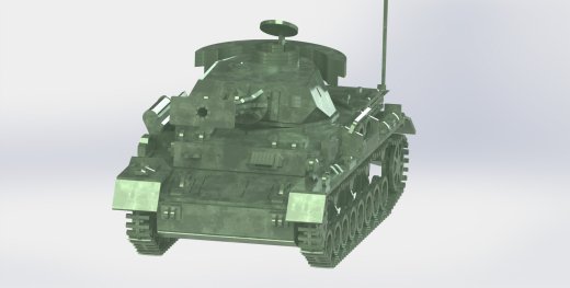 Panzerkampfwagen IV德军坦克模型3D图纸 Solidworks设计 附STEP缩略图