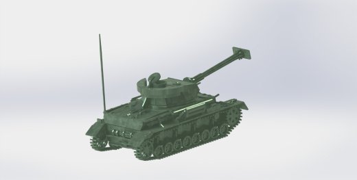Panzerkampfwagen IV德军坦克模型3D图纸 Solidworks设计 附STEP缩略图