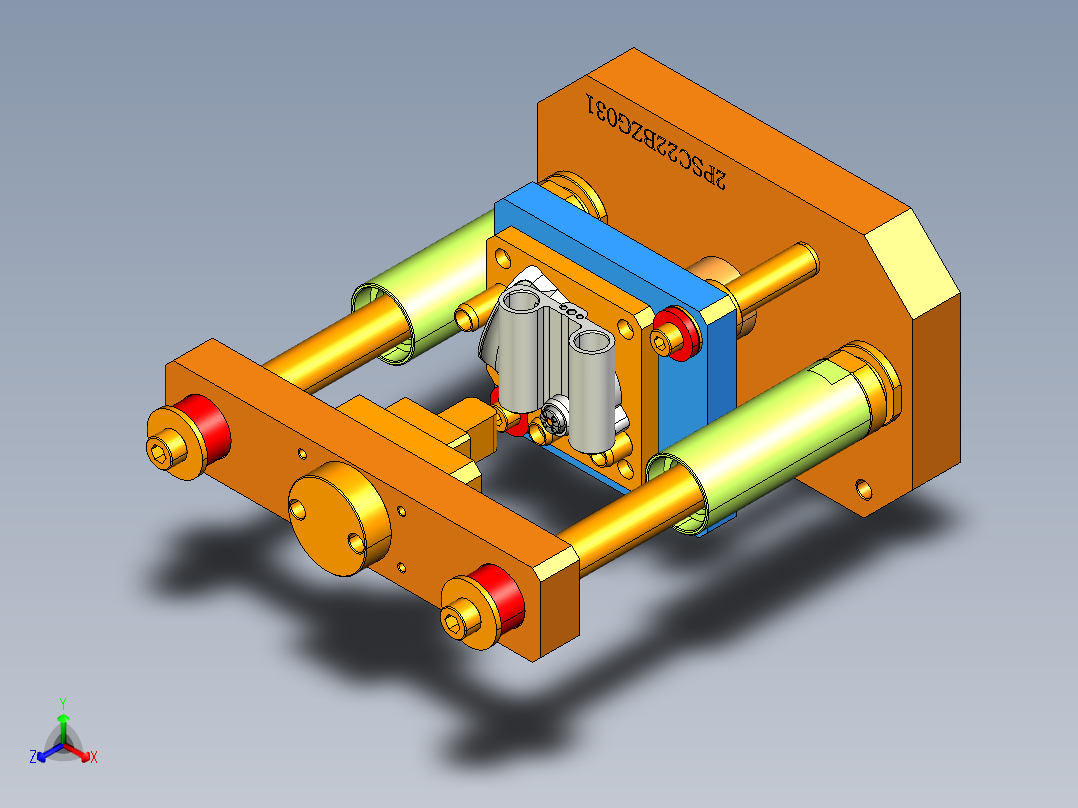轴承压入工装设备3D模型正等轴测图