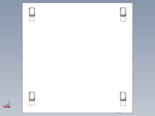 19英寸楼附脚轮常设机架-玻璃门-锁后视缩略图