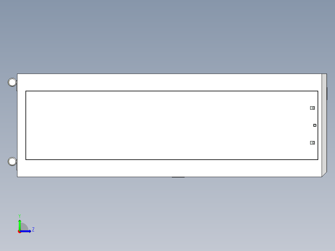 19英寸楼附脚轮常设机架-玻璃门-锁左视图