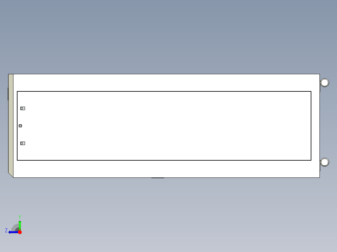 19英寸楼附脚轮常设机架-玻璃门-锁右视图