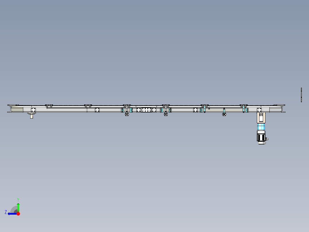 B1_多工位链条输送环形线右视图