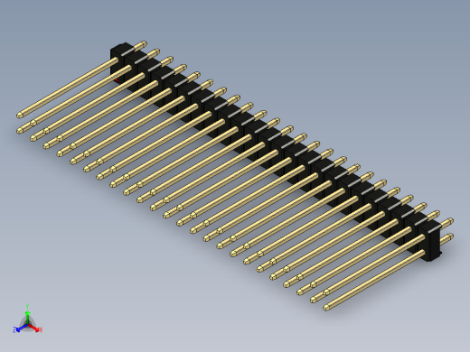 彩色公头100mil（2.54mm）系列-DS1021_black_2x24p_100mil_Type19_rev1.0