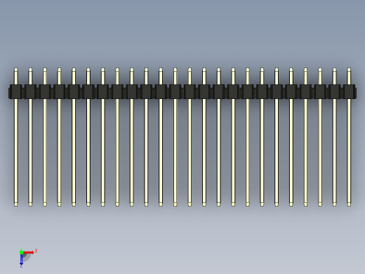彩色公头100mil（2.54mm）系列-DS1021_black_2x24p_100mil_Type19_rev1.0俯视缩略图