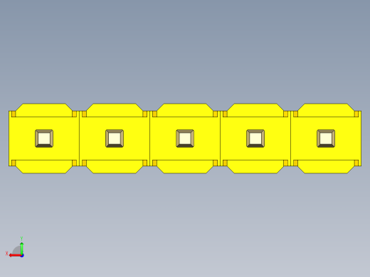 彩色公头100mil（2.54mm）系列-DS1021_yellow_1x05p_100mil_Type1_rev1.0后视缩略图