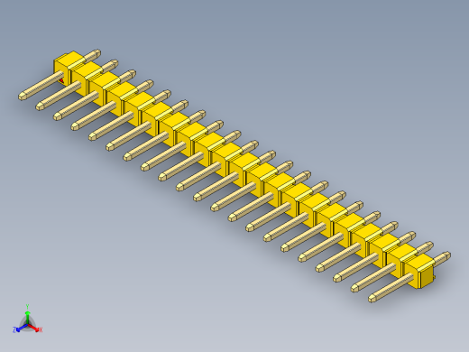 彩色公头100mil（2.54mm）系列-DS1021_yellow_1x21p_100mil_Type1_rev1.0
