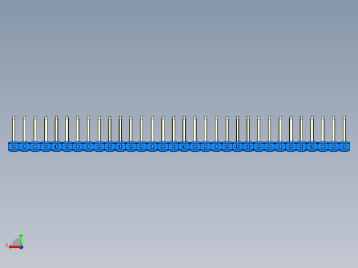 彩色公排针 100mil 2.54mm 系列-DS1022_blue_32p_100mil_TypeU_rev1.0后视缩略图