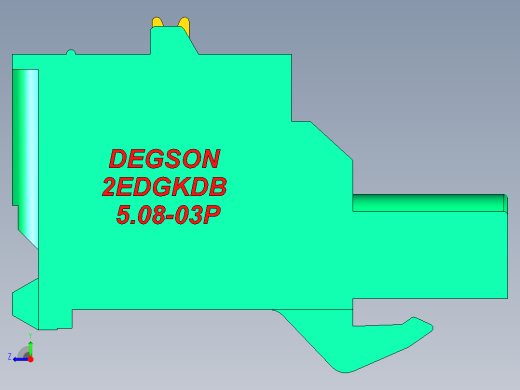 DEGSON 2EDG 系列 5.08mm 可插拔接线端子组-2EDGKDB-5.08-03P-14-00AH右视缩略图