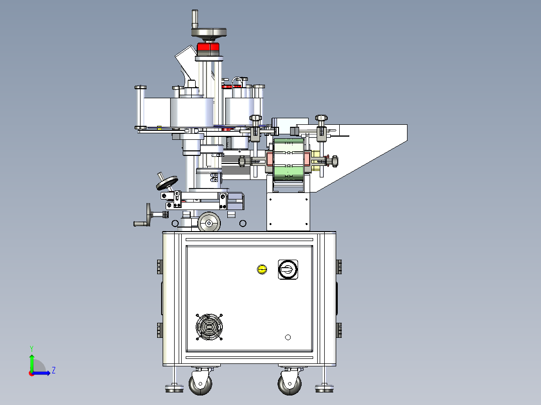 自动平面贴标机左视图