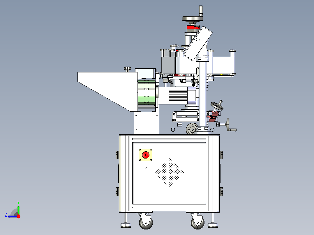自动平面贴标机右视图
