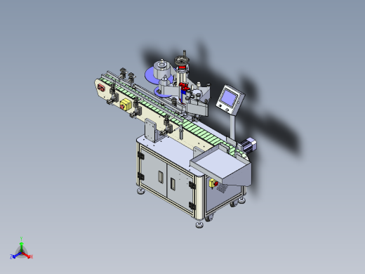 自动平面贴标机正等轴测缩略图