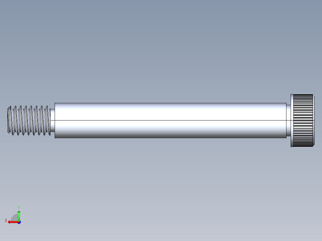 内六角螺螺栓-SB 0.3125-18 x 2.5后视图