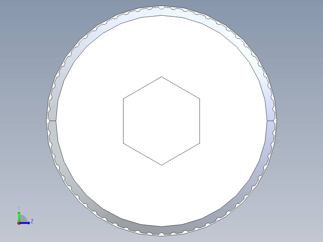 内六角螺螺栓-SB 0.3125-18 x 2.5左视图