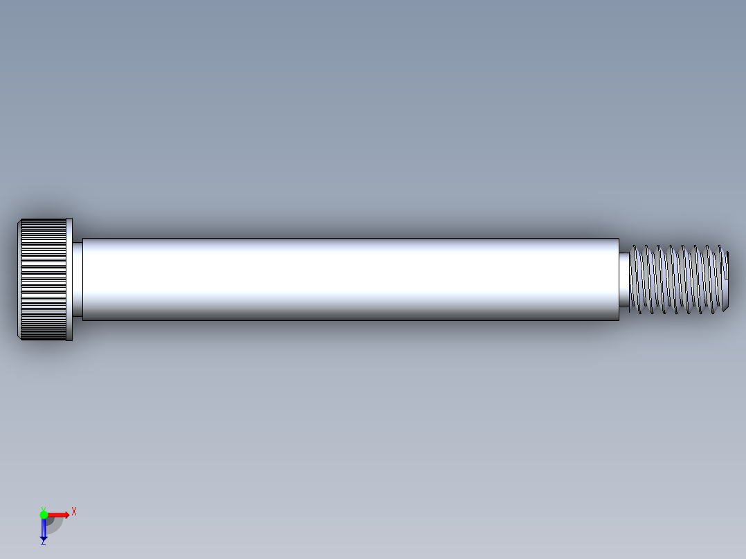 内六角螺螺栓-SB 0.3125-18 x 2.5俯视图