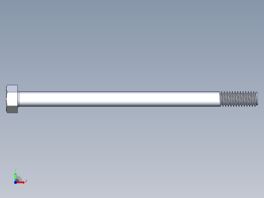 UNC 六角螺栓-Hex Bolt 0.3125-18 x 5前视缩略图